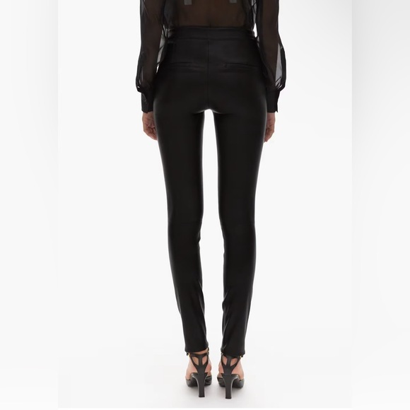 HELMUT LANG Genuine Leather Pants - Black Leather Pants - Size 2 - NWoT! - Picture 2 of 4